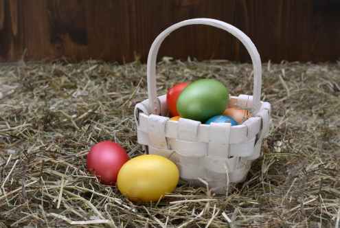 basket colourful decoration easter